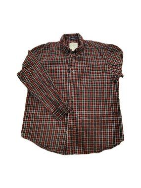 Vintage St Johns Bay Classic Fit Plaid Flannel Shirt Mens Large Pocket Gorpcore
